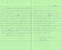 Letter from Sara and Ayden