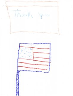 Thank you to American Soldiers art from Lyon Elementary School Republic MO