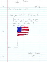 Thank you to American Soldiers art from Lyon Elementary School Republic MO