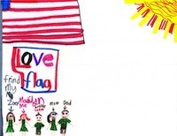 flag art from military child