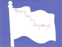 Thank you card from New Hope Middle School