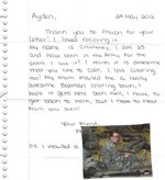 Thank you letter with picture from soldier