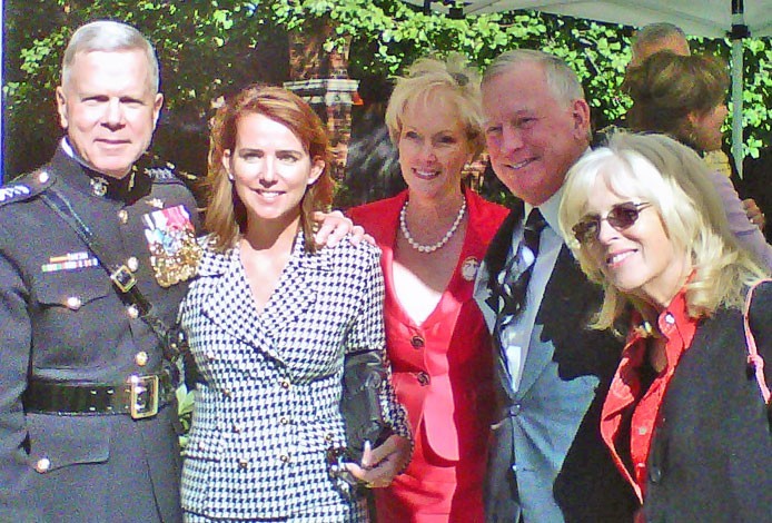 Donna Anders and Pete and Pam Wright with Commandant of USMC General and Mrs. James F. Amos at his Passage of Command ceremony 