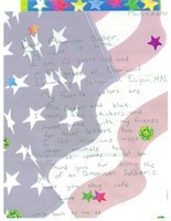 Letter to an American soldier from girl scout