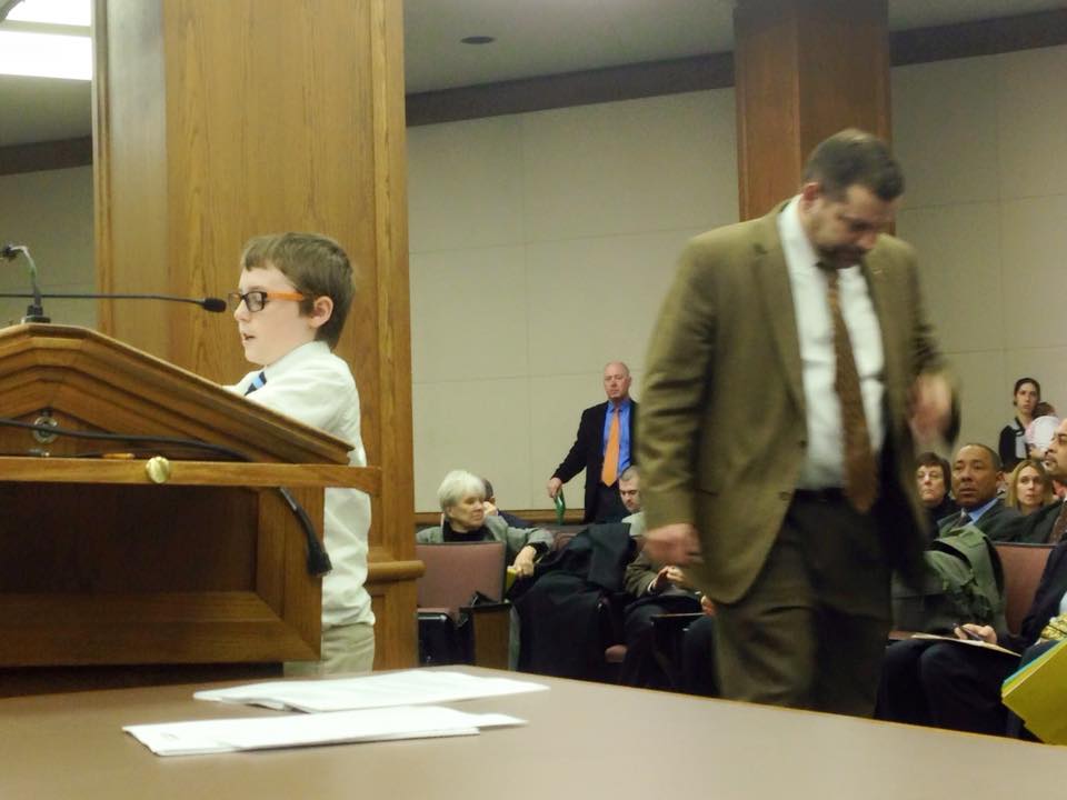 Arc of VA photograph of Alex testifying for HB1443