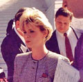 Shannon Carter being interviewed after oral argument before the Supreme Court