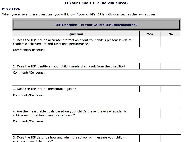 Different Kids Identical Ieps Using Pull Down Menu Ieps The