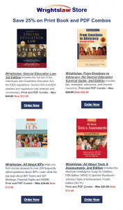 Wrightslaw Sale – 25% Off Print Book and PDF Combos | Wrightslaw Way
