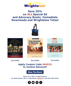 Save 25% on ALL Wrightslaw Books, Downloads and Supplies! | Wrightslaw Way