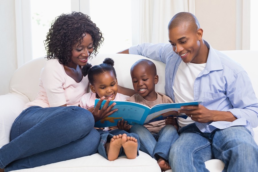 Happy Family - mom, dad, daughter