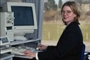 woman at computer terminal