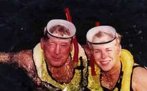 Pete & Pam with snorkeling masks