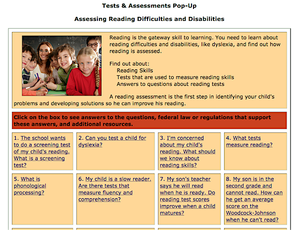 image of tests and assessments pop up