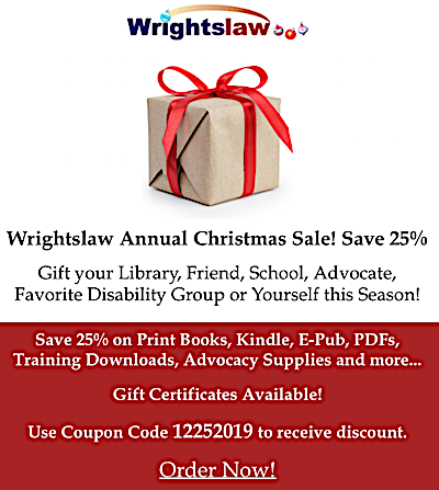 image of Wrightslaw Annual Christmas Sale 25% off