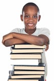 boy with books