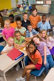 school class in cafeteria