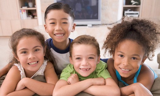 four children at home