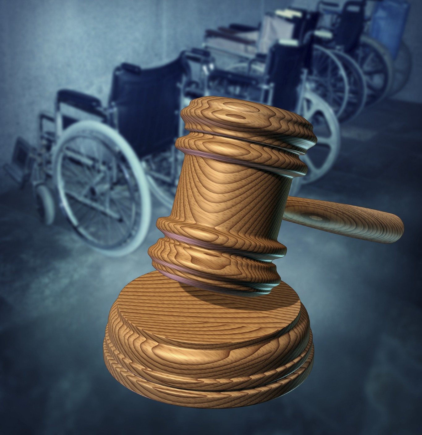 picture of gavel and wheelchairs