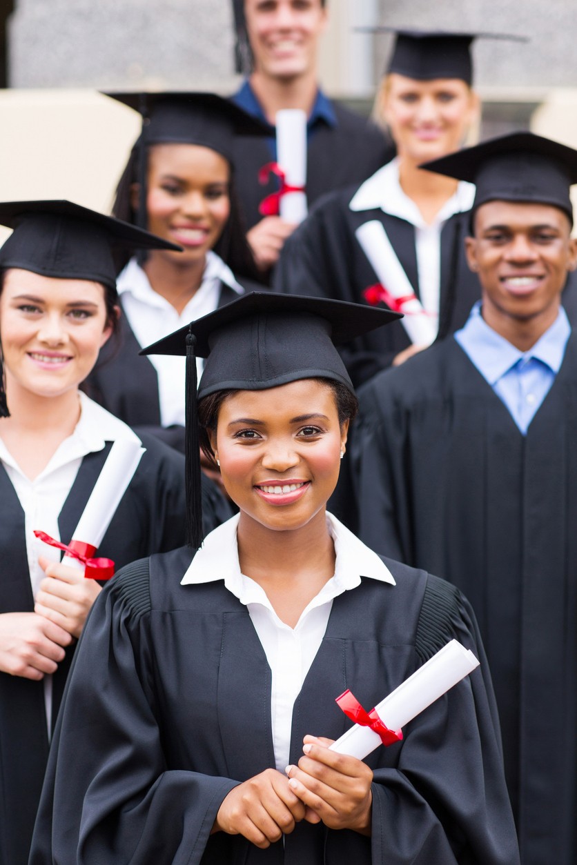 group of high school graduates