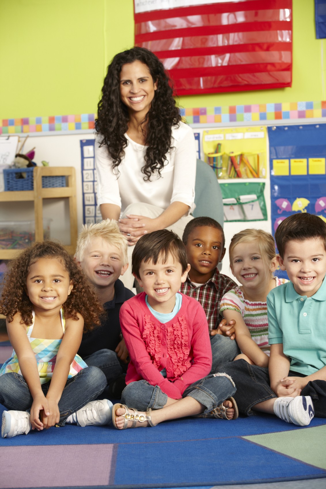 teacher with kindergarten class