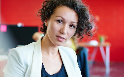 serious woman facing the reader