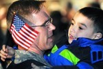 military dad and son