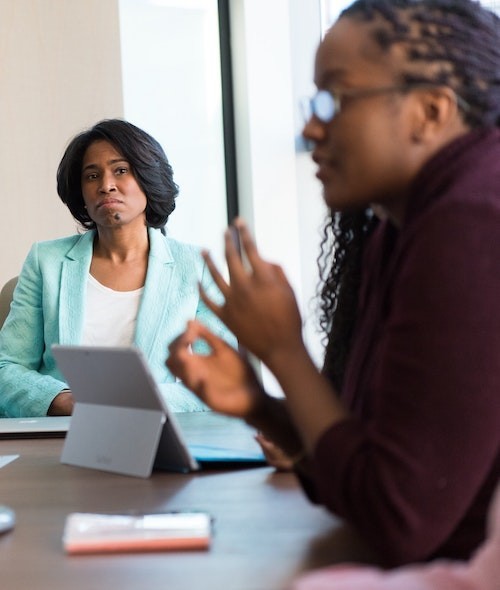 image of women at meeting