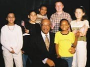 Sec. of Education, Rod Paige, with children in Atlanta