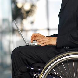 Employee in wheelchair