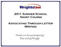 2011 Summer School Short Course Certificate