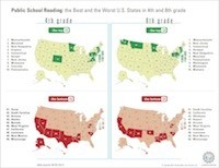 Best and worst reading states from Literate Nation